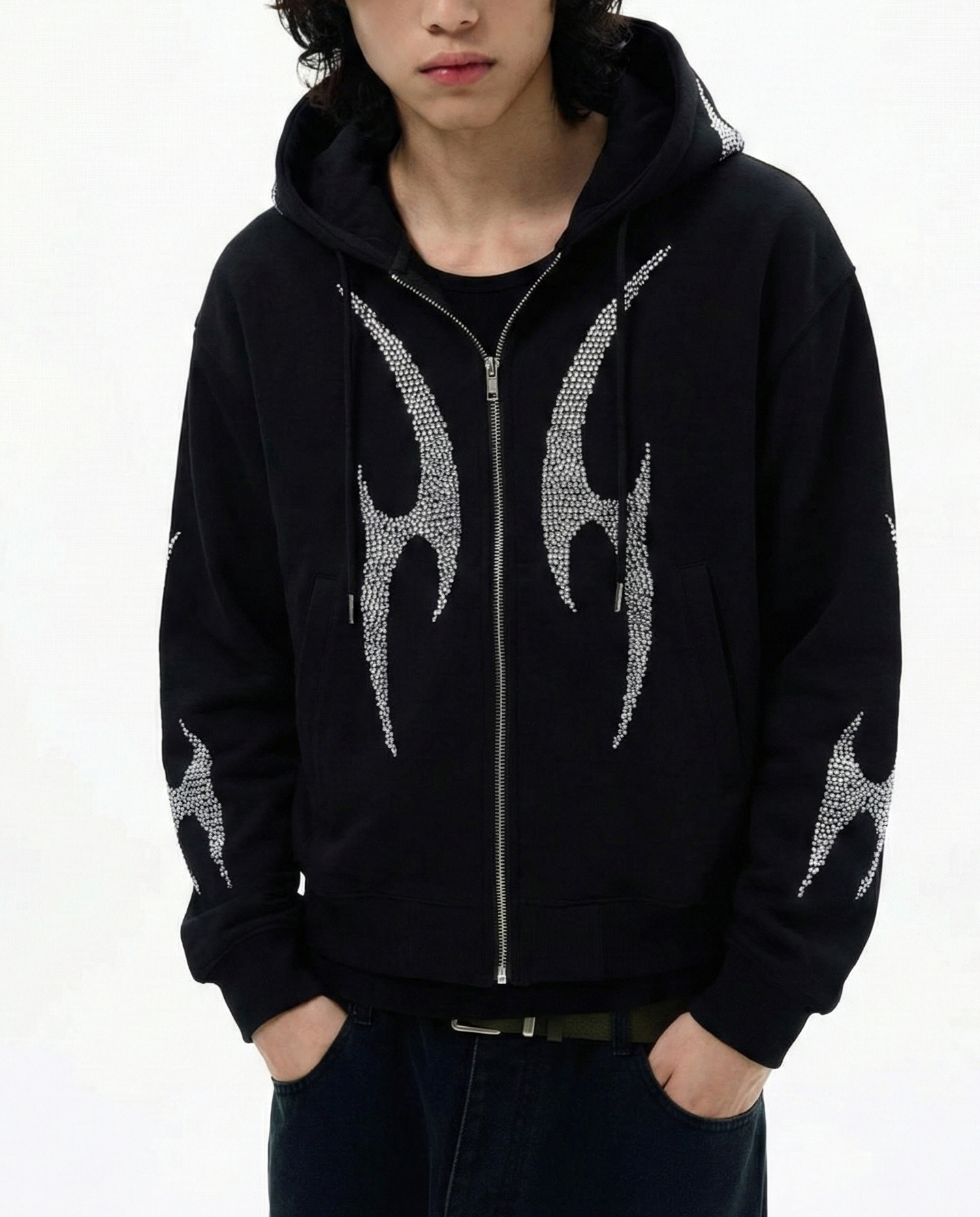 一部Fast Drop Item Flame Tribal Zip Hoodie – Ninety-nine 一部Fast Drop Item Flame Tribal Zip Hoodie – Ninety-nine