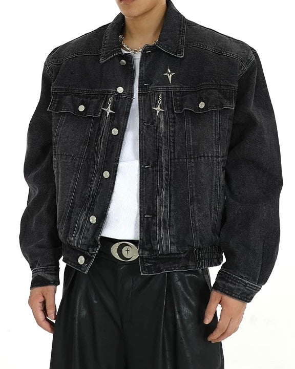 Star Pin Vintage Denim Jacket – Ninety-nine
