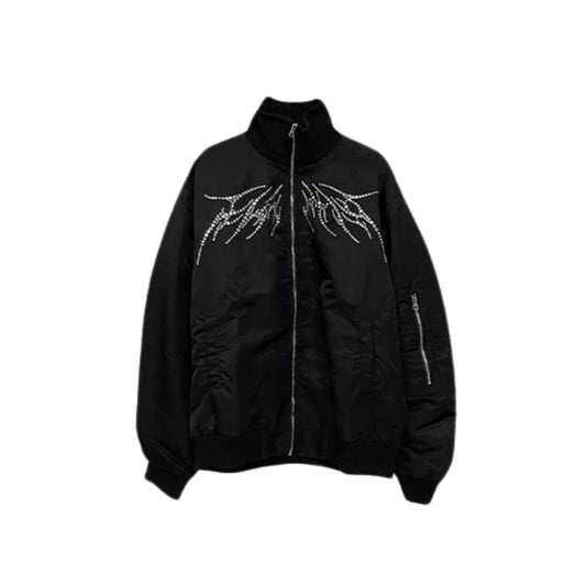 【即納】Line stone nylon jacket