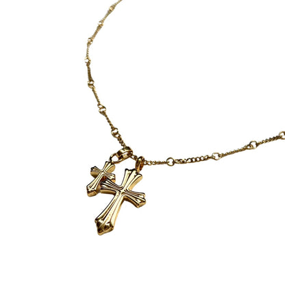 GOLD CROSS NECKLACE