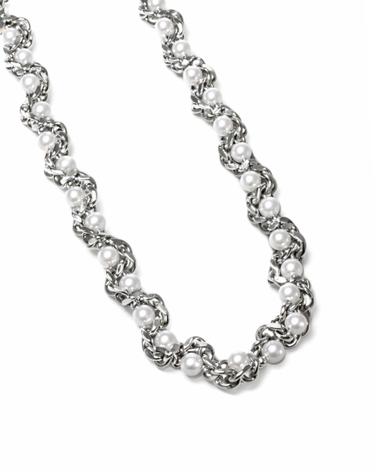 Pearl mix chain necklace