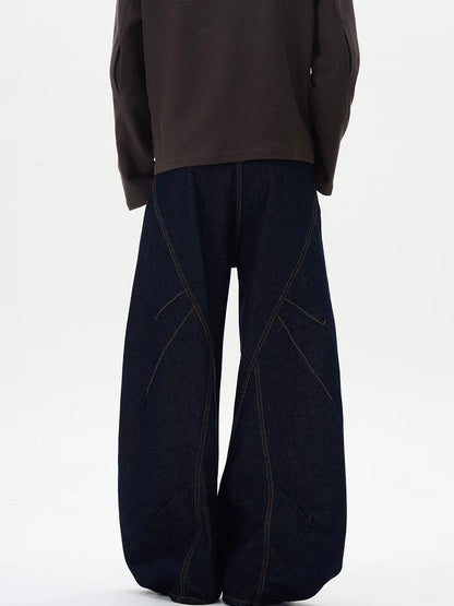 【一部即納】Buttoned Wide-Leg Jeans