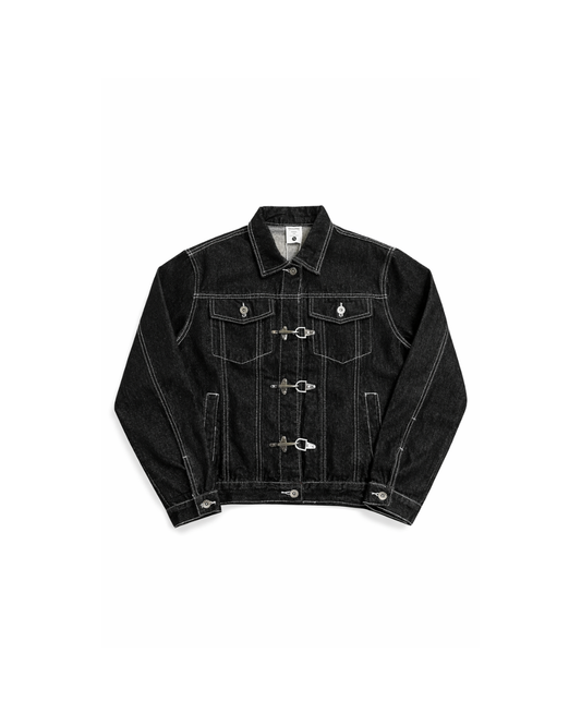 Toggle Crop Denim Jacket