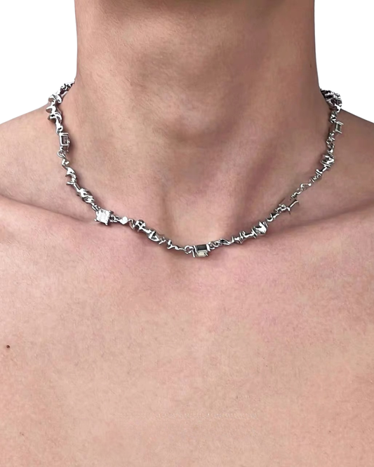 Crushed Silver Necklace