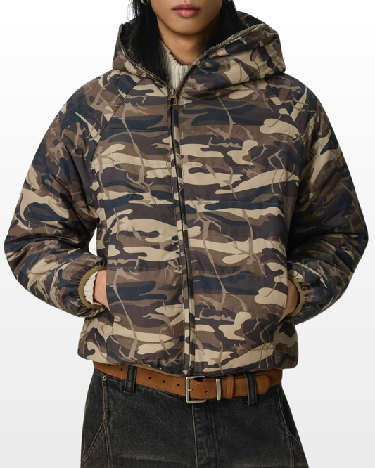 Camouflage Hooded Down Jacket