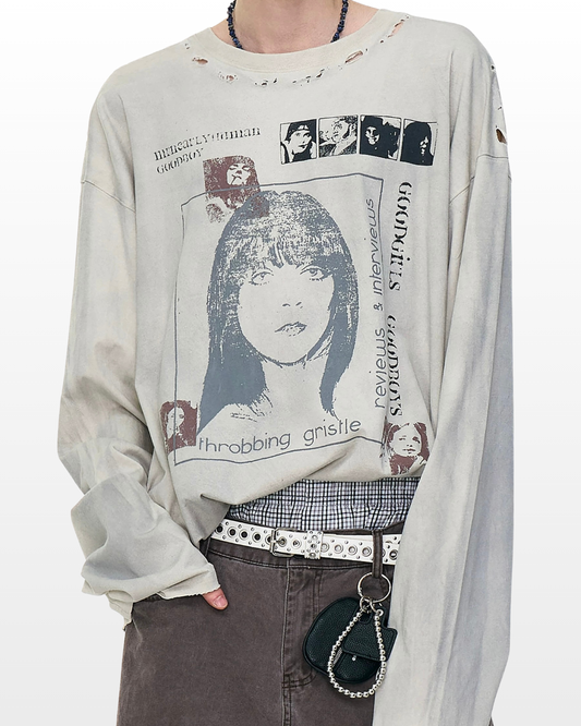 Y2K Portrait Print Tee