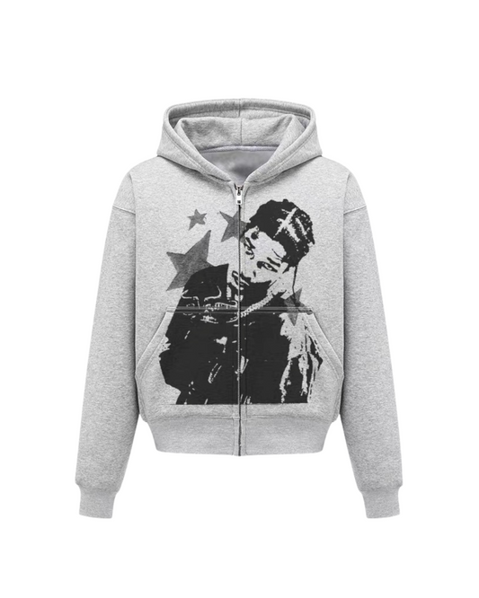 Street Star Print Hoodie