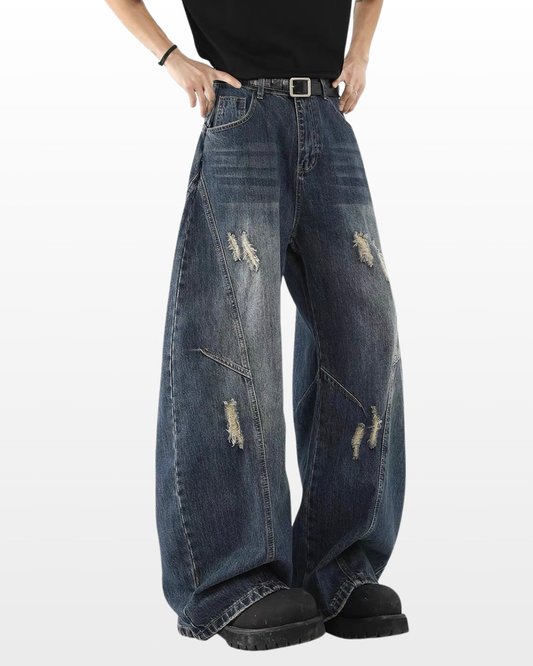 Vintage Washed Wide Denim