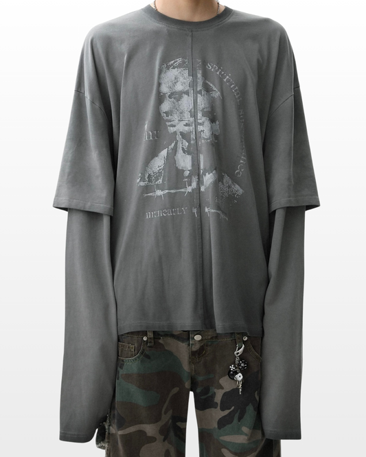 Washed Gray L/S T-Shirt