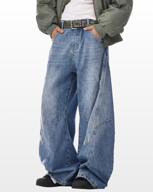 Vintage Wash Wide Denim