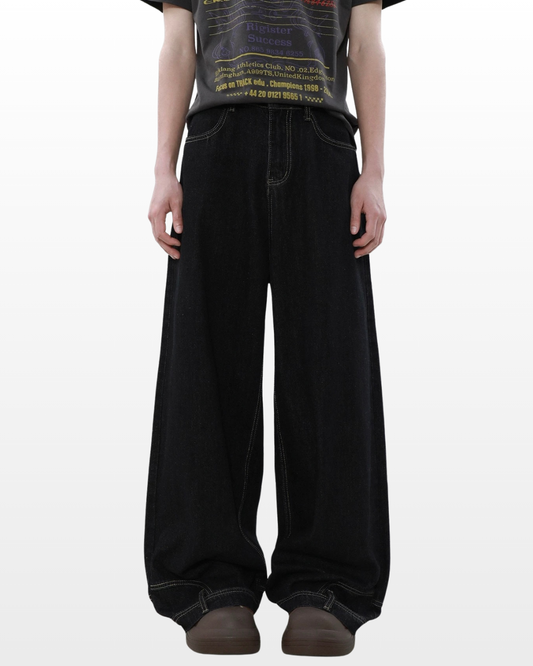 Back Patch Wide Denim