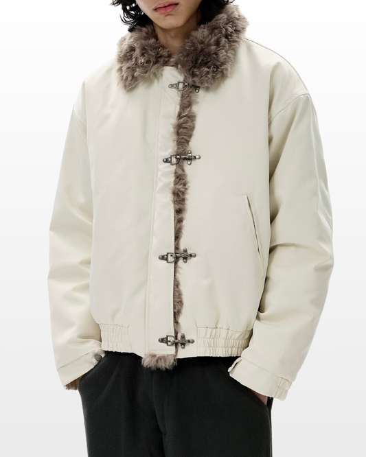 Fur Trim Toggle Bomber