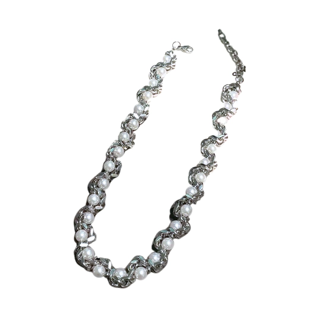 Pearl mix chain necklace