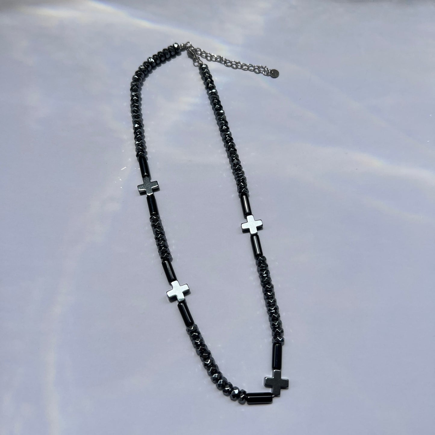 ALL BLACK CROSS NECKLACE