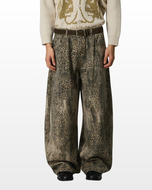 Leopard Wide Trousers
