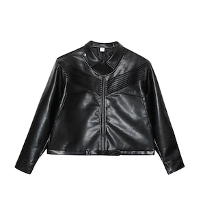 Black Line Leather Jacket