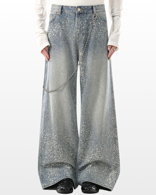 Splatter Wide Jeans