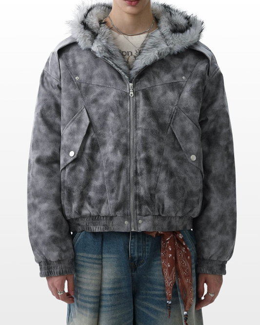 Grey Mouton Jacket