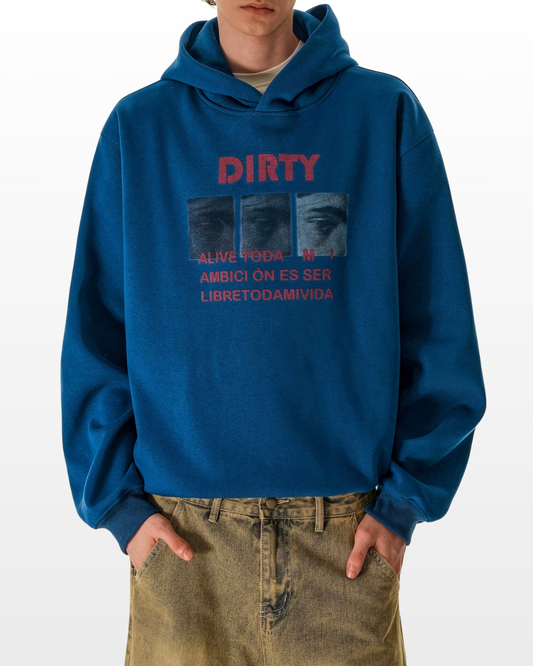 Dirty Blur Graphic Hoodie