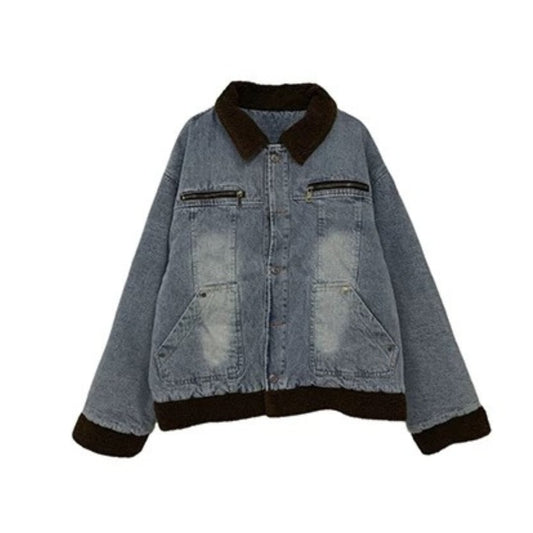 Boa denim coat