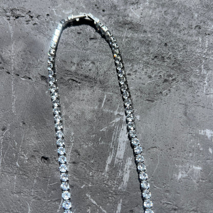 \再入荷/Full zirconia tennis chain necklace