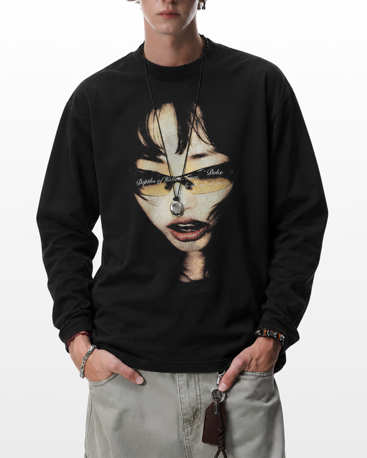 Blurred Face Long Sleeve Tee