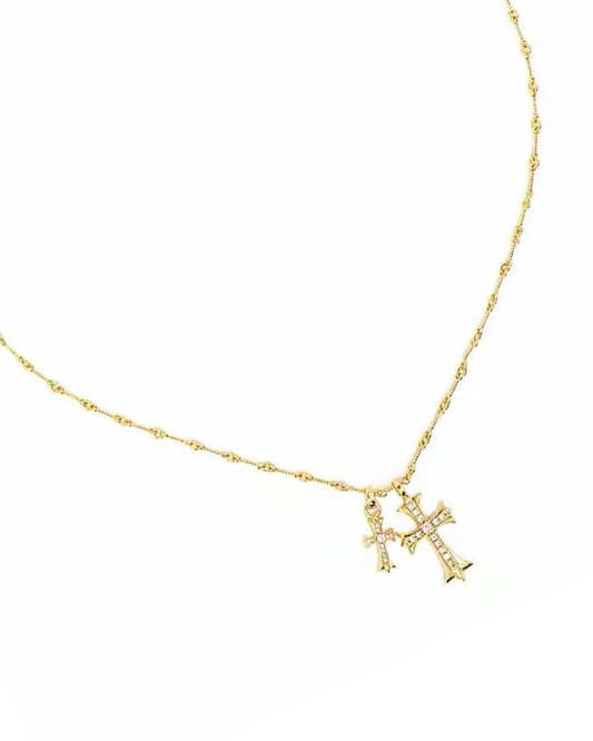GOLD CROSS NECKLACE