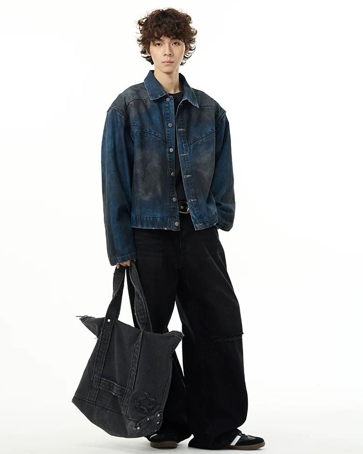 fashiru oversized denim jacket ネイビー　ファシル fashiru oversized denim jacket ネイビー ファシル