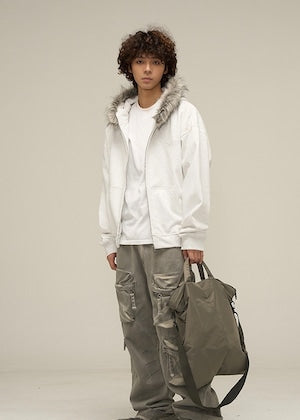 【即納】Far white hoodie