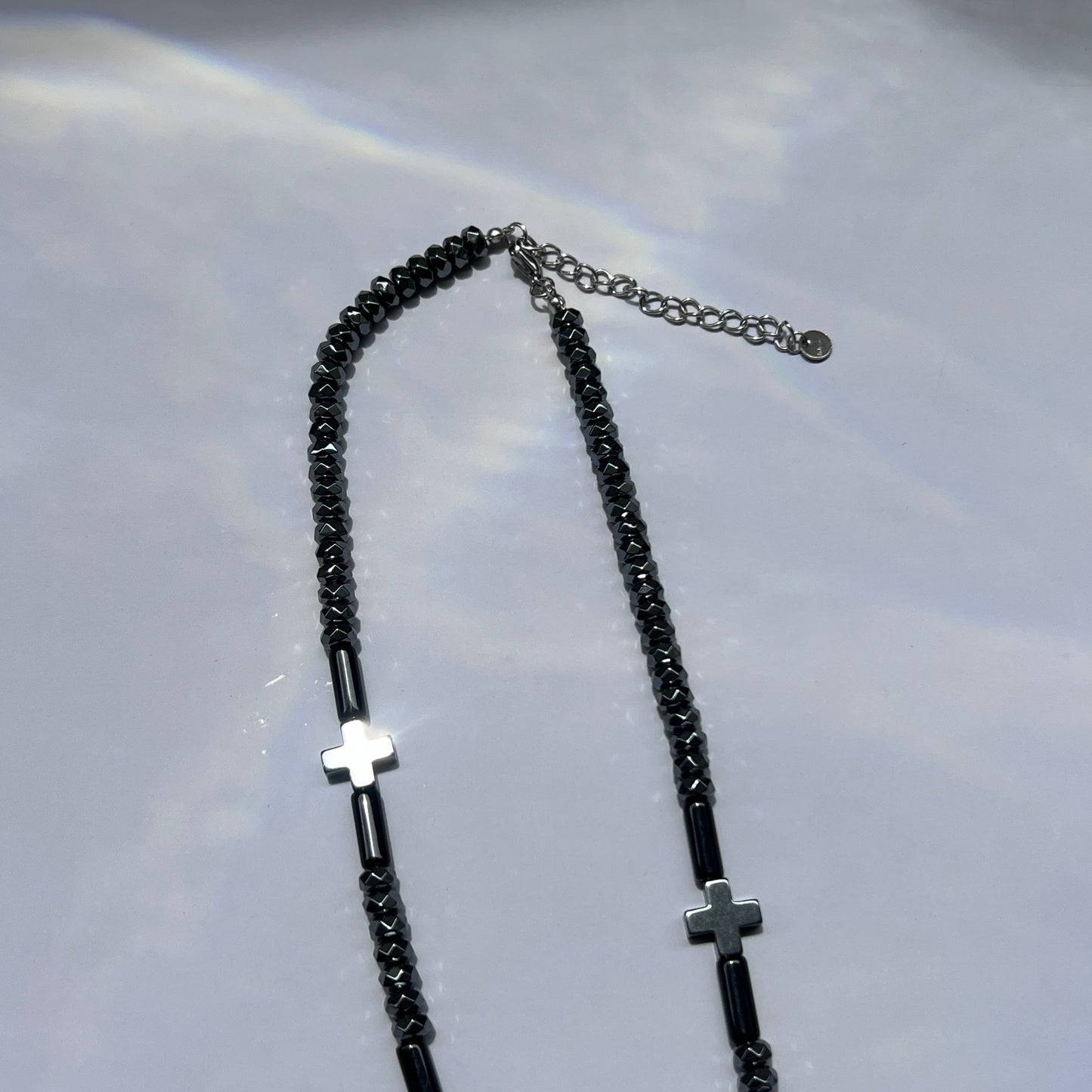 ALL BLACK CROSS NECKLACE