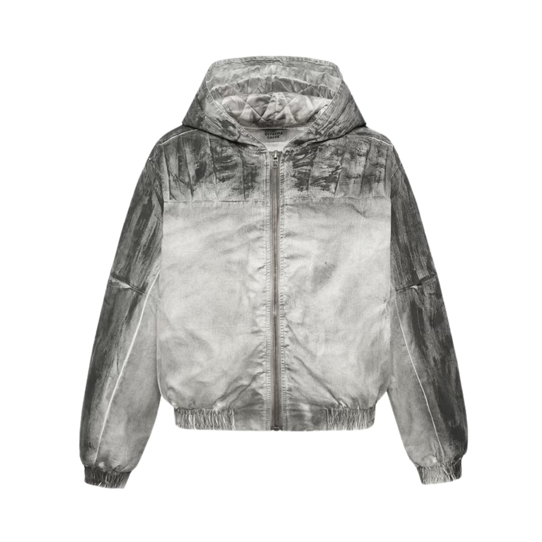 Gray dirt hood jacket