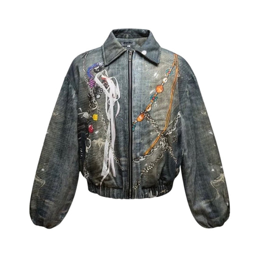 【一部即納】Jewelry Denim Jacket