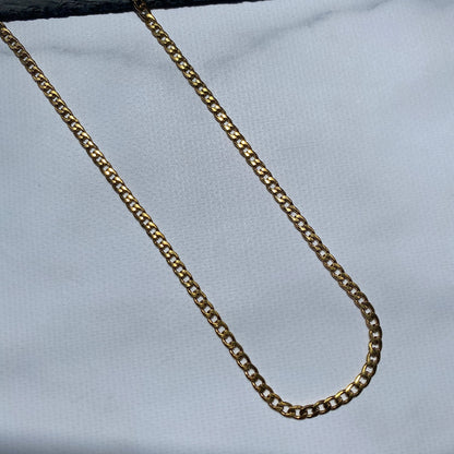 Gold Flat Chain Necklace