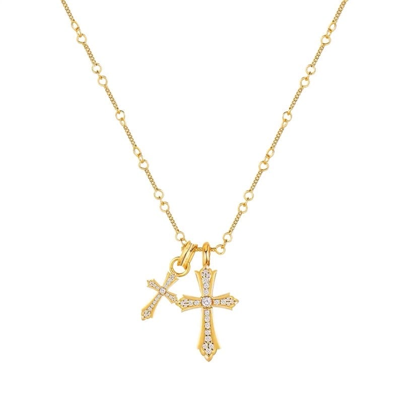 GOLD CROSS NECKLACE