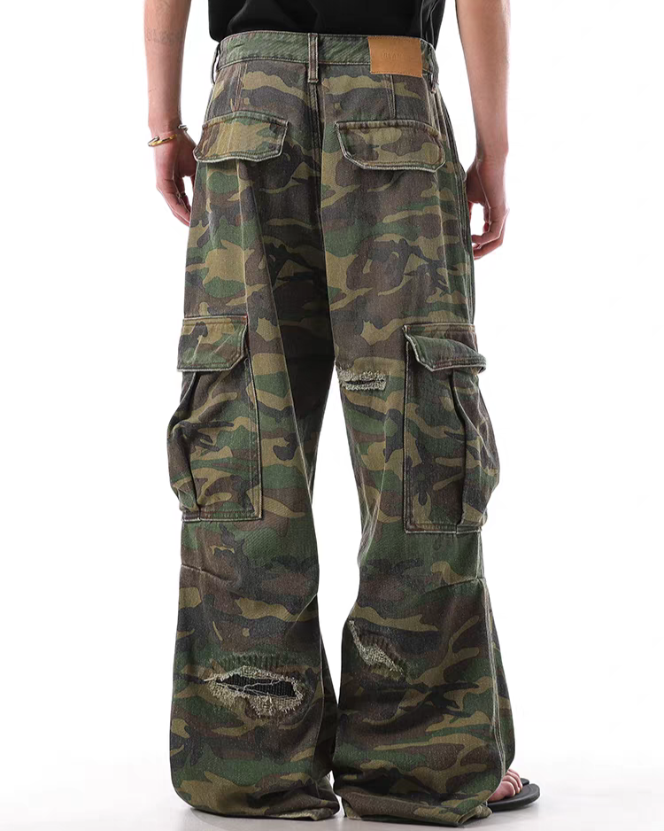 Destroyed Camo Utility Pants – Ninety-nine